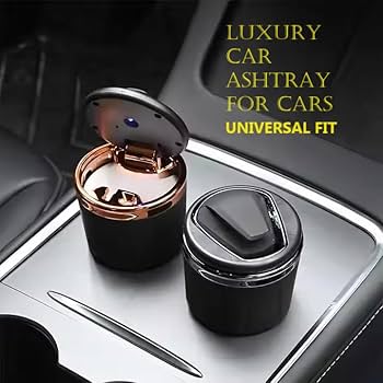 Ceramics Car Ashtray with LED Light H Type