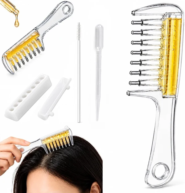 Scalp Oil Applicator Comb Mess Free Hair Oil Application